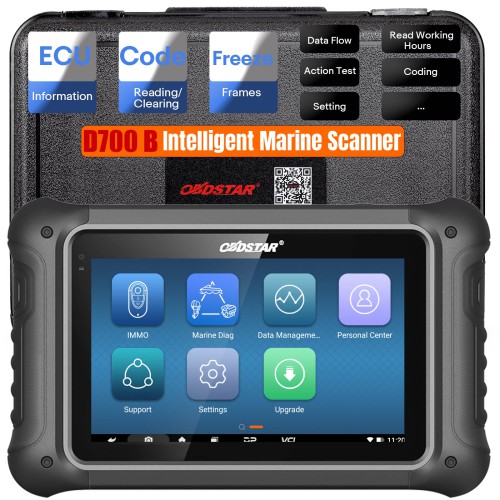 OBDSTAR D700 B Intelligent Marine Scanner – Outboard Diagnostic Tool for Mercury, Parsun & Evinrude