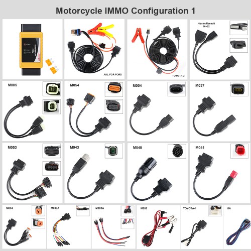 OBSDTAR X300 Pro 4 Key Master 5 Plus Motorcycle IMMO Kit Full Adapters Configuration 1