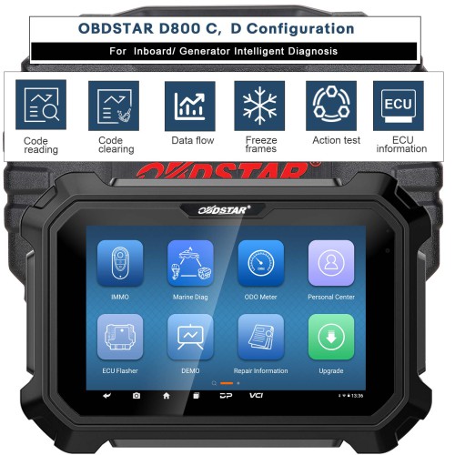 OBDSTAR D800 C, D Configuration for Inboard/ Generator Intelligent Diagnosis