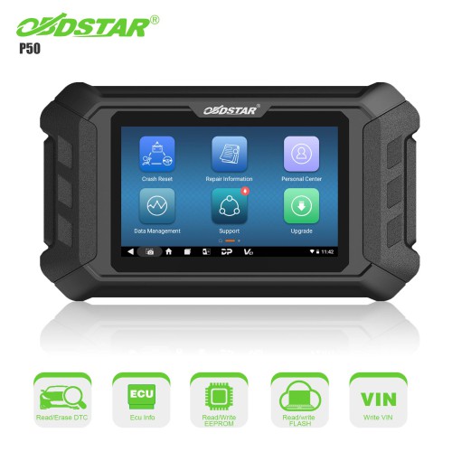 (Seond Hand 95% New)OBDSTAR P50 Airbag Reset Tool – Cover 95 Brands, 14,900+ ECU Part Numbers, OBD & Bench Mode, Supports SAS/Battery/ECM Reset