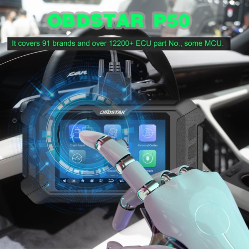 (Seond Hand 95% New)OBDSTAR P50 Airbag Reset Tool – Cover 95 Brands, 14,900+ ECU Part Numbers, OBD & Bench Mode, Supports SAS/Battery/ECM Reset