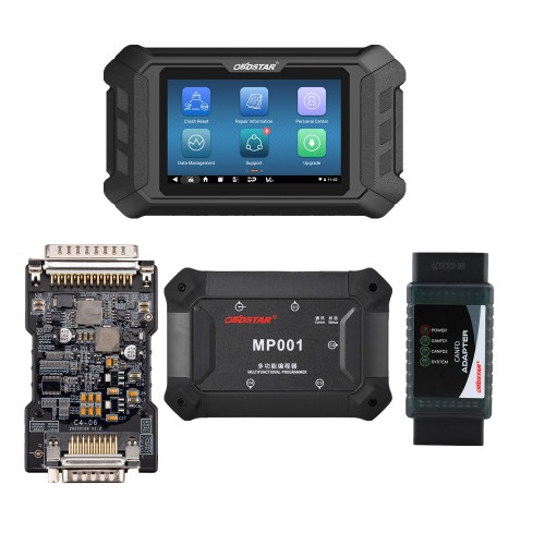 OBDSTAR P50 Airbag Reset Tool Plus OBDSTAR CAN FD Adapter Plus MP001 Programmer Set plus MQB All-Keys-Lost Adapter Kit