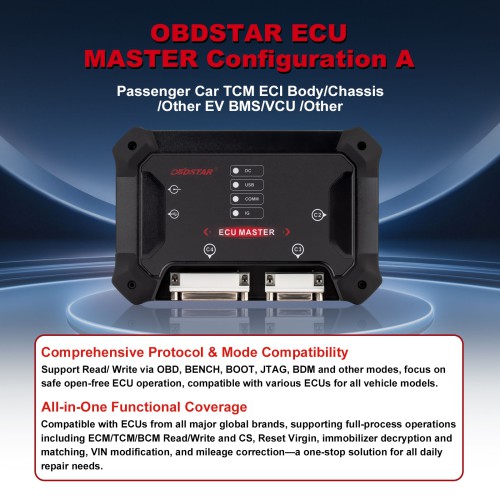 OBDSTAR ECU Master EUCmaster Configuration A for Passenger Car and EV Car TCM ECM BCM BMS VCU