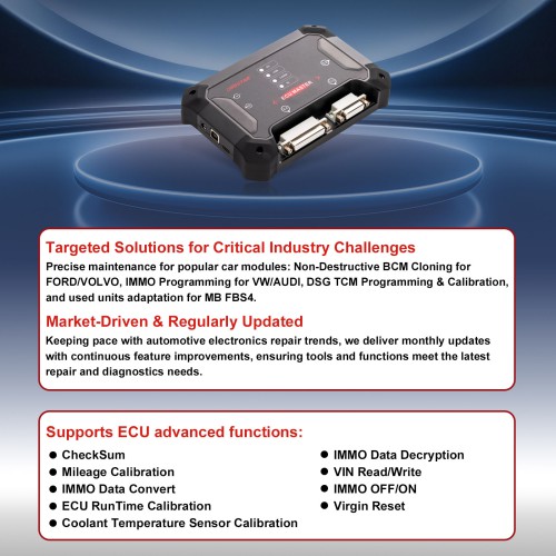 OBDSTAR ECU Master EUCmaster Configuration A for Passenger Car and EV Car TCM ECM BCM BMS VCU