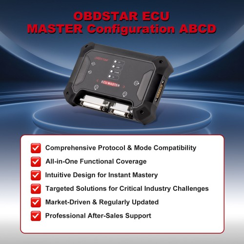 OBDSTAR ECU MASTER A+B+C+D Full Support Car, EV, Motorcycle,Truck,Tractor for ECM/ TCM/ BCM Clone First PC-based ECU Flasher Support Airbag Reset