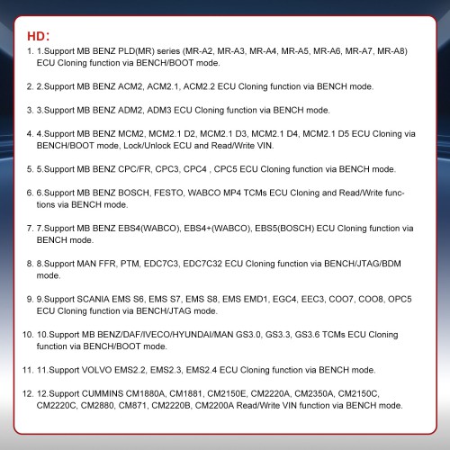 2026 OBDSTAR ECU Master Configuration C for HD ECM TCM BCM