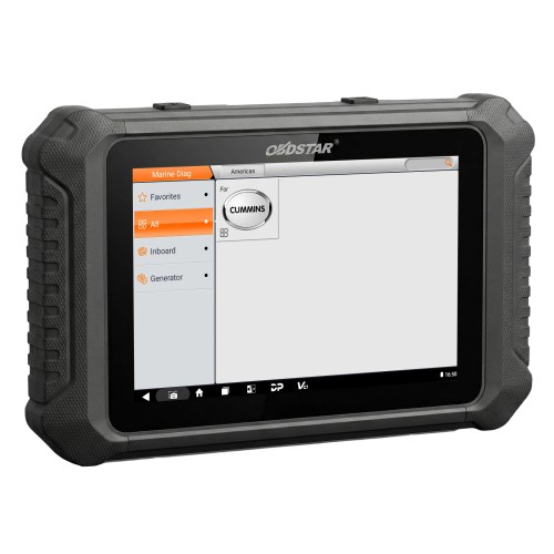 OBDSTAR MarineMaster C: Inboard + D: Generator Read/Clear Code, Data Flow, Freeze Frames, Action Test