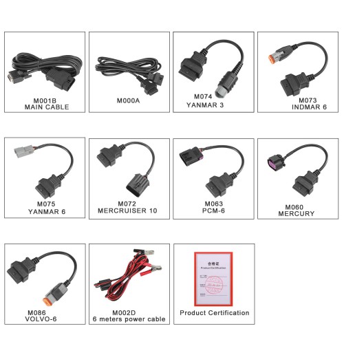 OBDSTAR MarineMaster C: Inboard + D: Generator Read/Clear Code, Data Flow, Freeze Frames, Action Test