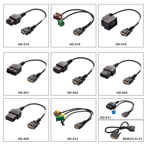 OBDSTAR ECU MASTER C Configuration HD Cable Set 19 Pieces of Cables