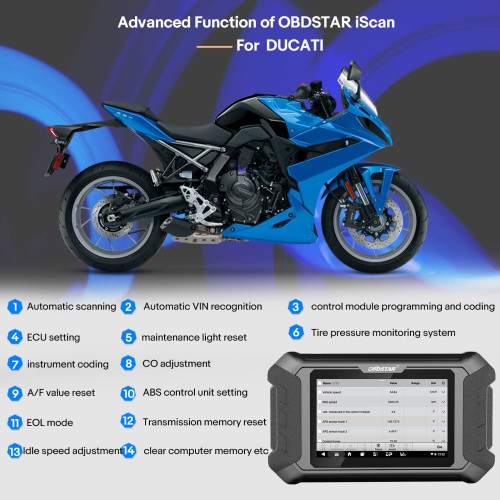 (Second-hand 99% New)OBDSTAR iScan DUCATI Motorcycle Diagnostic Scanner