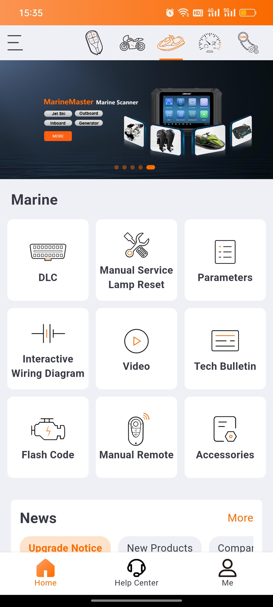 ISCAN PRO INDMAR (MARINE) Function Display From OBDSTAR Mobile App 1
