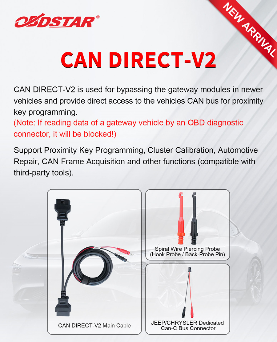 OBDSTAR CAN DIRECT-V2 Function