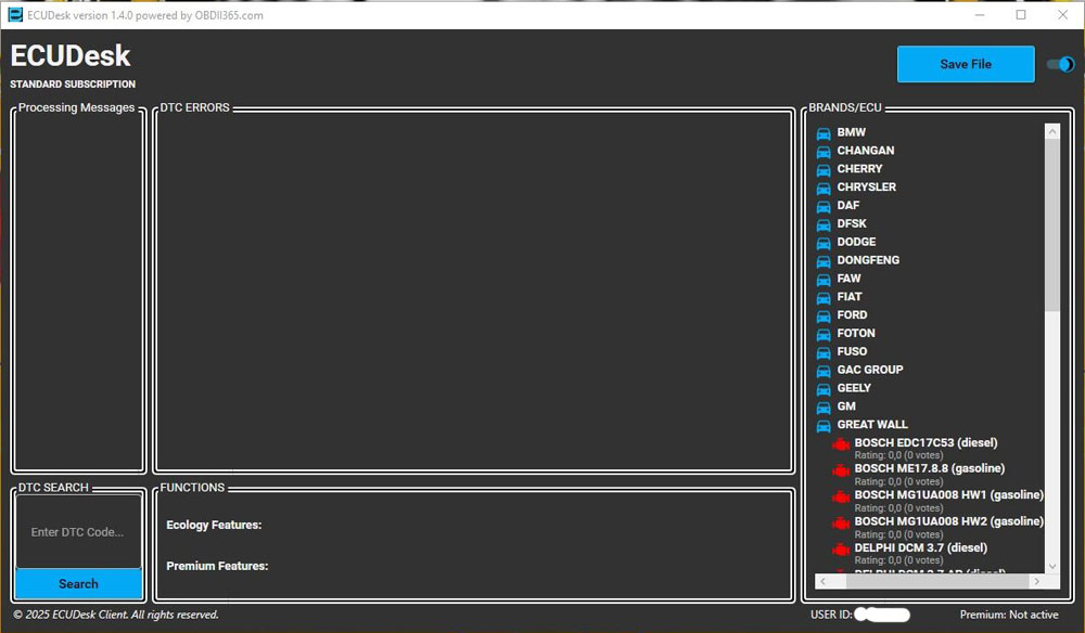 ECUDesk Version 1.4.0