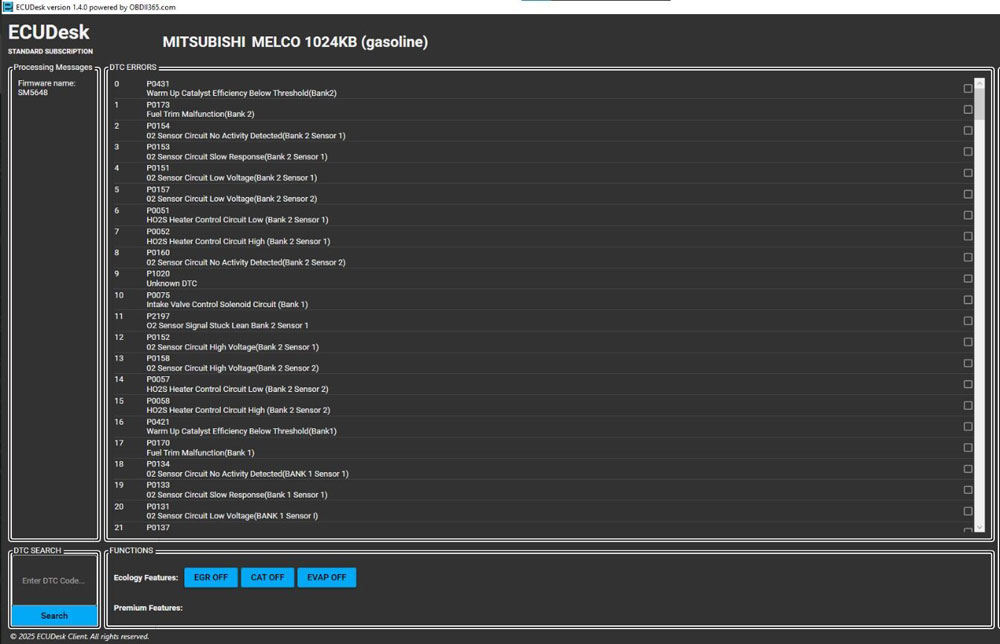 ECUDesk Version 1.4.0